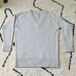 Athleta Vital V-Neck Wool/Cashmere Tunic Sweater